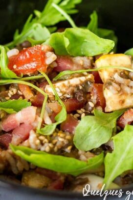 Salade de riz et lentilles