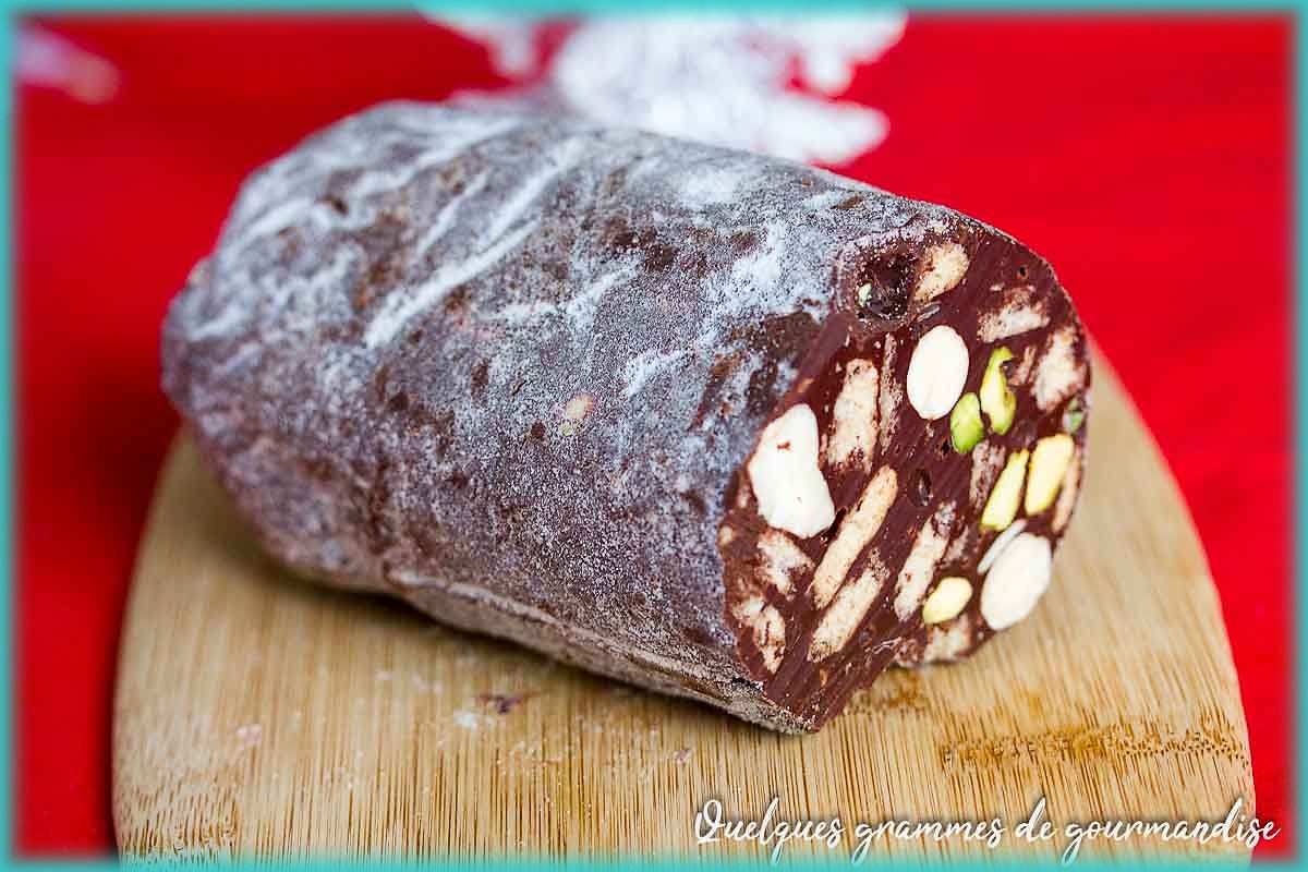 Choco'cisson - Saucisson en chocolat, raisins, pruneaux et Armagnac -  Maison Francis Miot