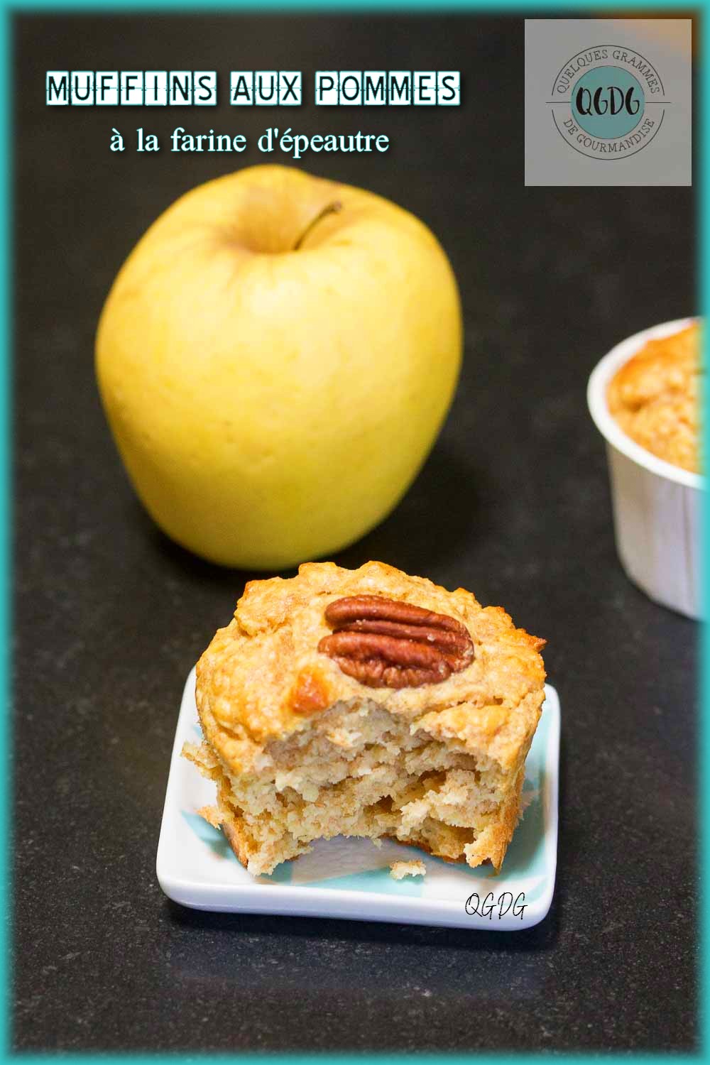 Muffins aux pommes à la farine d' épeautre