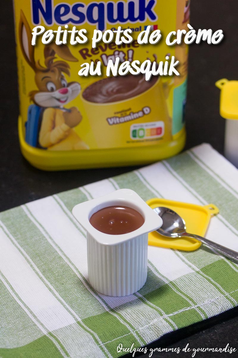 Petits pots de crème au Nesquik