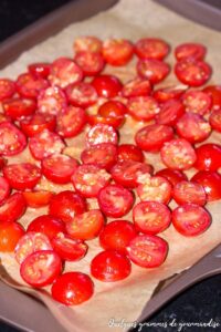 Salade tiède de tomates à la burrata