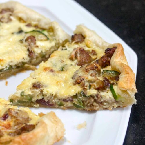 Tarte à la courgette et à la viande hachée